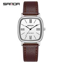 Sanda Retro Hong Kong Style Waterproof Women's Analog Quartz Watch with Roman Numerals