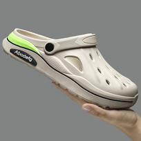Men's Summer Outdoor Non-Slip Closed-Toe Slippers - Step-On-Air Sensation, Unisex Sport Beach Sandals 38