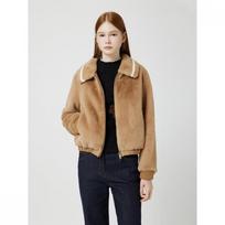 Cc Collect. Zip Up Fur Jacket C254psj311 blacks/55