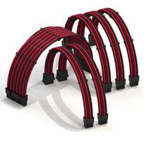 LINKUP - AVA 30cm PSU Cable Extension with Sleeve, Custom Mod PC Power Supply, Braided with Comb, Compatible with RTX3090, 6-Pack  1x 24P  2x 8P