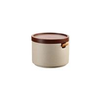 Japanese Style Spice Jar with Lid Spoon Tray Spice Canister Household Seasoning Box  Dinning Table 1 Pc