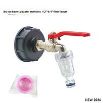 Upgraded iBC Ton Barrel Adapter, Stretch 1/2  * 3/4  Filter Faucet China Mainland