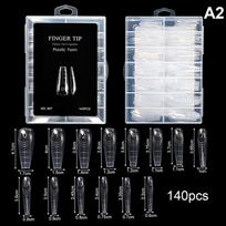 70/140/150Pcs Eagle's Talon False Nail Tips Short Curved Stiletto Clear Soft Fake Nails Extension For DIY Nail Manicure Tools