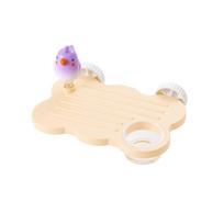 Anti Slip Bird Cage Stand Toy with Water Bowl Hanging Feeding Platform  Easy To Clean violetinė
