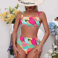 2023 Summer Women's Multi-color High-waist Sexy Bikini Swimsuit S