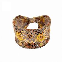 New Elastic Print Headband Floral Headscarf Yoga Hair Band Boho Cross Sports Hairband Women Girl Headwear