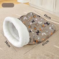 New Fleece Cotton Cat Sleeping Bag Dogs Cats Soft Warm Bed Comfortable Pet Snuggle Sack Autumn Winter