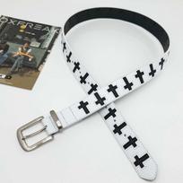 Spicy Girl Cross Shaped Belt Gothic Y2K Belt Trend Punk Belt  Unisex balta