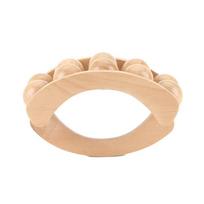 Natural Wood Massage Roller Tool Wooden Manual Tool Muscle Roller Massager Ergonomic 10 Bead Lymphatic Drainage Roller