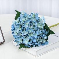Elegant 55cm Artificial Silk Hydrangea Bouquet For Vibrant Wedding And Home Decorations Dark Blue
