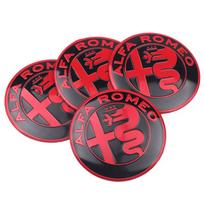 4PCS 56mm For Alfa Romeo 159 156 Stelvio 147 Sportiva GT Mito Giulia Giulietta Metal Emblem Car Hub Stickers Styling Accessories