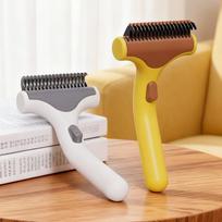 Stainless Steel Dog Hair Removal Brush Anti-tangle Shedding Tool Cat Fur Remover Easy Grip Pet Grooming balta