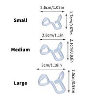 3 Sizes TPE Anti Snoring Nose Clip Elastic Nasal Dilator For Better Sleep Improved Airflow Travel Home Use Comfort