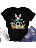 Arcane Happy Easter Cartoon Print Wounisex's T-Shirt Short Sleeve O-Neck Casual Daily Wear 2025 Wounisex T-Shirt Summer Ropa Mujer S