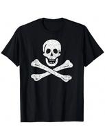 PIRATE SKULL & CROSSBONES FLAG JOLLY ROGER T-Shirt S