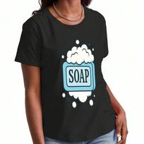 Snowman Be Happy Wounisex's Cotton T Shirt, Pure Cotton HighQuality Printing, Durable, Casual And Fashionable. Snow Worry, Stay Positive, Stylish Tee, S