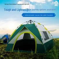 3-4 Person Single-Layer Oxford Cloth Tent for Camping, Mountaineering, and Fishing Double