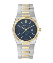 Mathey-Tissot Zeus Two Tone Stainless Steel Blue Dial Quartz D118BBU Women's Watch mėlyna