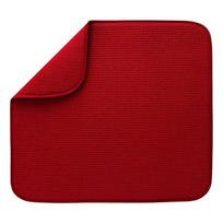 Microfiber Dish Drying Mats for Dishes Large Absorbent Sink Drain Mat Reversible-Dish Dryer Pad for Kitchen Counter Tool 40.5x45.5cm raudona