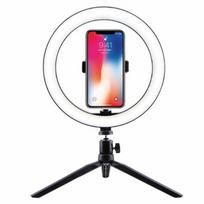Pritemdoma LED žiedinė lemputė su trikojo tiesiogine užpildymo lempute mobiliojo telefono laikiklio stovo laikiklis Live mobiliojo telefono laikiklis dramblio kaulas