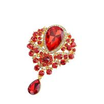 Vintage Diamond Red White Purple Green Crystal Ladies Brooch Brooch Ornament raudona