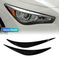 Headlights Eyebrow Eyelids Trim Cover For Infiniti Q50 2014 2015 2016 2017 2018 2019 2020 2025 Car Stickers Eyelids Trim Cover