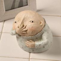 Cross-Border Resin Statues: Pinching Nose Boy & Girl Bathroom Ornaments – Fun Gift Decor