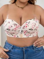Sexy and charming girl plus size bra with steel ring gathered breathable breast bra 85D balta