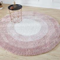 Circular Thickened Carpet Bedroom Bedside Blanket Ins Style Girl Simple Living Room Large-area Dirt Resistant Household Floor Mat 80*80cm rožinė