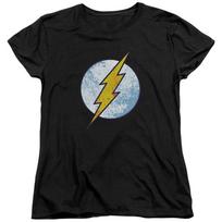 DC Comics Flash Flash Neon Distress Logo Womens T Shirt Black Officially License XL