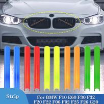 2 vnt. Priekinių grotelių apdailos juostelės Dangtelio rėmelio lipdukai BMW F10 E60 F30 F32 F20 F22 F06 F02 F25 F26 G20 1 2 3 4 5 6 7 serijoms B Green