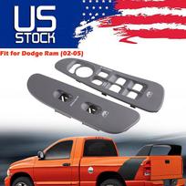 LHD priekinių durų lango jungiklio rėmo pakeliamojo skydo dangčio apdailos komplektas, tinkamas Dodge Ram 1500 2500 2002-2005 automobilių priedams Pair Gray