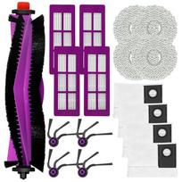 Replacement Parts Set For Eureka J15 Max Ultra Robot Vacuum – 1 Main Brush, 8 Mop Cloths, 6 Filters, 8 Bags, 8 Side Brushes