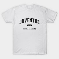 Men Black Print T-shirt Juventus No-Cut Transfer Paper Print Cotton Tshirt 2XL