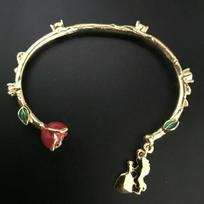 Apyrankė - Grožis ir žvėrys - Amžina rožė - Kalnų krištolas - Skersmuo 6cm - Unisex