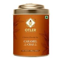 Otler Caramel Chai Loose Leaf Tea – 100g – Whole Leaf Assam Tea with Smooth Caramel Flavor – 100% Natural Blend – Supports Digestion  (New & Improved) 100GM