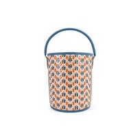 Longchamp Epure 17 Pintas Užsegamas Trumpa Rankena Odinis Kibiro Formos Krepšys Mažas Moteriški Rankiniai Krepšiai 10161HBC005 Blue Beige Orange Multicolor beige