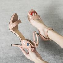 Summer Basic Outdoors High Heels 8CM 9.5CM Sexy Ankle Strap Party Sandals Classic Women Daily Office Shoes Sandalias De Mujer 32
