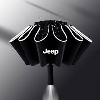 Jeep Automobilio Visiškai Automatinis Skėtis Su LED Žibintuvėliu Atšvaitine Juosta Jeep Renegade Compass Grand Cherokee Wrangler