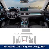 Automobilio interjero apsauginė plėvelė, skirta Mazda CX-5 CX5 2017-2026, iš anksto išpjauta TPU, apsauganti nuo įbrėžimų, prietaisų skydelio, navigacijos, permatomas dangtelis