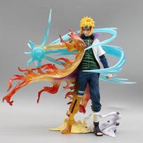 Naruto Anime Model 26cm Namikaze Minato Gk Pvc Statue Action Figurine Rasengan Desk Decoration Collectable Model Kids Toys Present