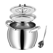Bacon Grease Container with Built-in Filter 3/4/5L Stainless Steel Cooking Oil Container Large Capacity Oil Storage for Cooking Oil Lard Frying Oil 3L