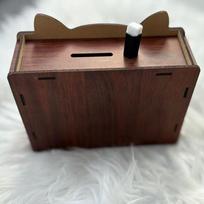New Cartoon Cat Money Saving Box Reusable With Goals Counter Money Storage Bank Wooden Piggy Bank for Adults and children