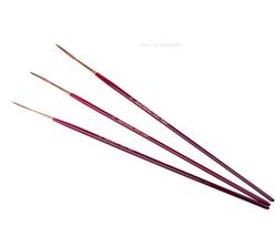 3pcs/set Round Long Peak Very Fine Tip Wolf Hair Hook Line Pen Artist Watercolor/Gouache/oil Painting Creation Paint Brushes