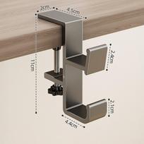 New Aluminum Alloy Hanging Bag Hook Portable Punch-free Desk Side Holder Multi-functional Removable Handbag Rack Table