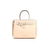 Michael Kors MK Emilia Gold Buckle Braided Solid Pebbled Leather Shoulder Crossbody Handbag Women handbag Cream 35F0GU5S5T-BUFF Basic Set (Bag+Dust Bag)