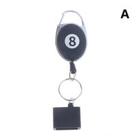 1Pc Retractable Billiard Chalk Holder Keychain Black Pool Cue Chalk Clip With Telescopic Lanyard Snooker Billiards Accessories