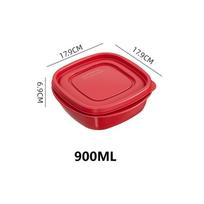 1 Pcs Lunch Box Bento Container Enamel Colors Food-Grade Pp Portable Single Layer Food Storage Box Office School Picnic&
