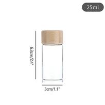'1PC 20/25/30ml Mini Glass Bottle For Coffee Concentrate Milk Juice Leakproof Bottle With Lid Mason Jar Portable Empty Jar.