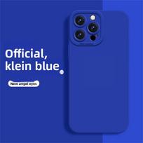 Liquid Silicone Phone Case for apple IPhone 14 11 13 15 16 12 Mini 17 Pro Max Air Plus Soft Protective Bumper Back Cover iPhone 12 mini mėlyna